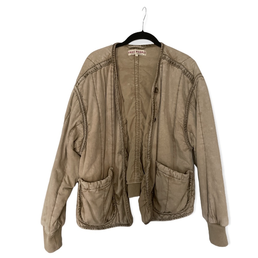 Free People Quilted Bomber Jacket